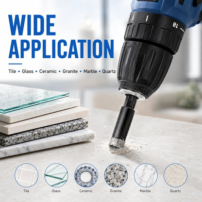 🔥50% OFF-6 Pcs Brazed Diamond Drill Set, Bits for Precision Drilling in Tile Ceramic Glass Granite Marble Masonry