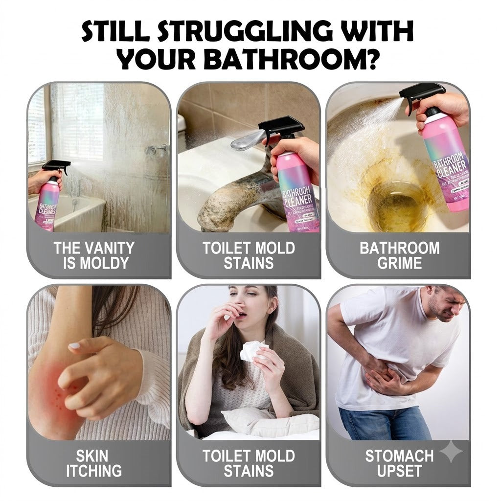 💗LAST DAY SALE 50% OFF💕(300ml) Bathroom Cleaner: Instantly restores shine, no harsh odor.