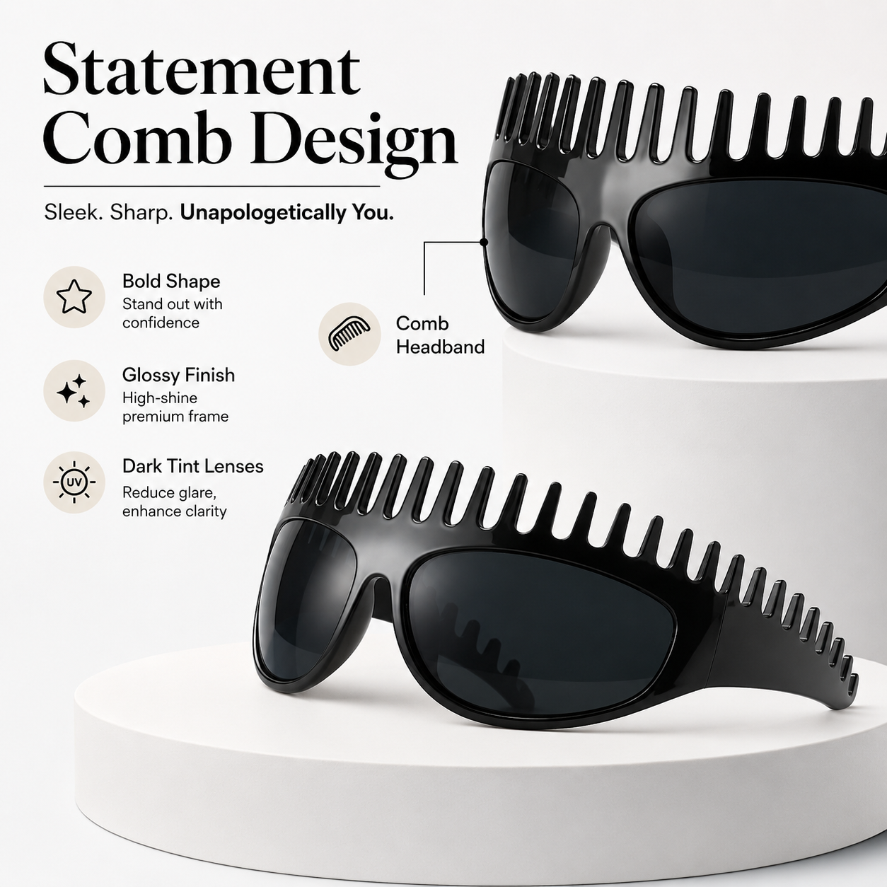 ✨New Fashion Square Sunglasses for Women – Light Luxury, UV Protection, Oversized Frame, Versatile & Streetwear Stylish! 🕶️