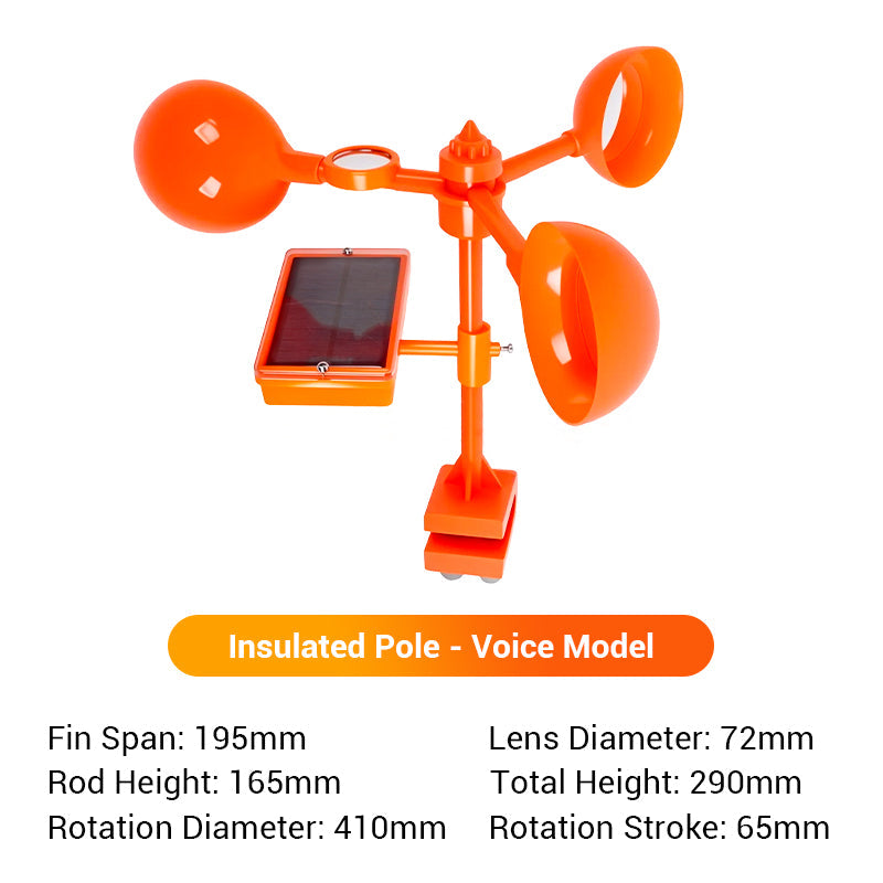 🐦‍⬛Solar-powered outdoor flashing bird deterrent