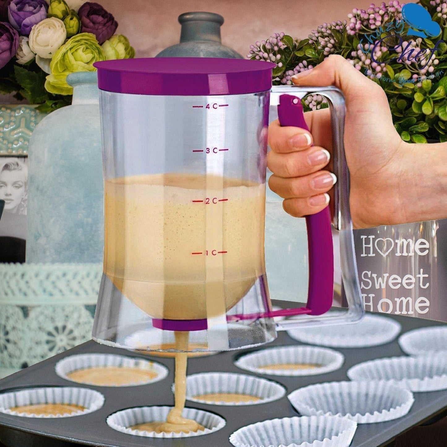 ✅Pancake Cupcake Batter Separator Cup Drip-Free Baking Tool