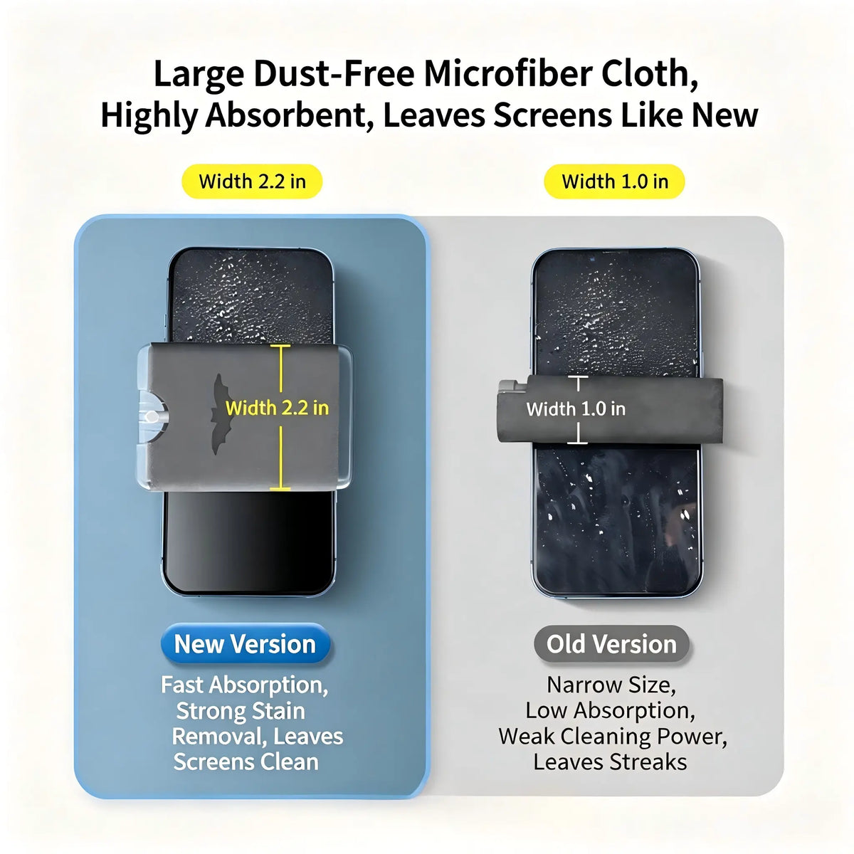 🧼Buy 1 get 1 free-Portable Screen Cleaner Spray with Microfiber Cloth, Nano Streak-Free Cleaning