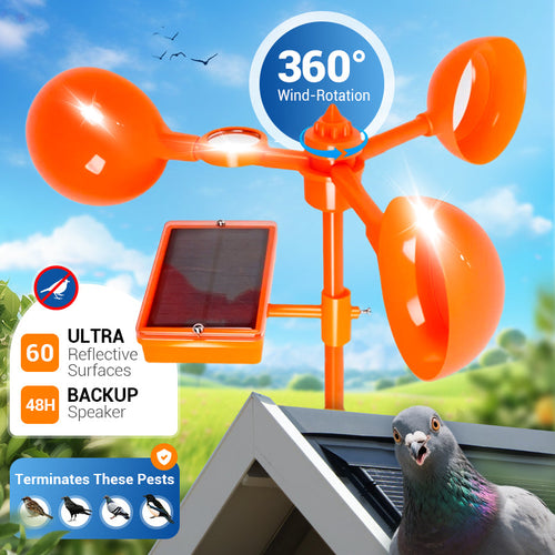 🐦‍⬛Solar-powered outdoor flashing bird deterrent
