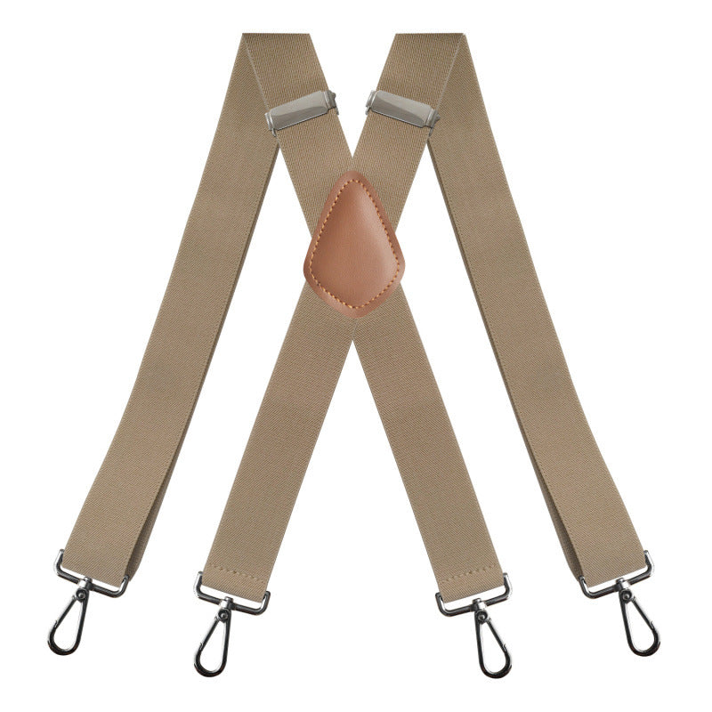 🎁Genuine Leather Suspenders, Heavy Duty Adjustable Real Leather Suspenders, Fashion Accessory Gift For Men