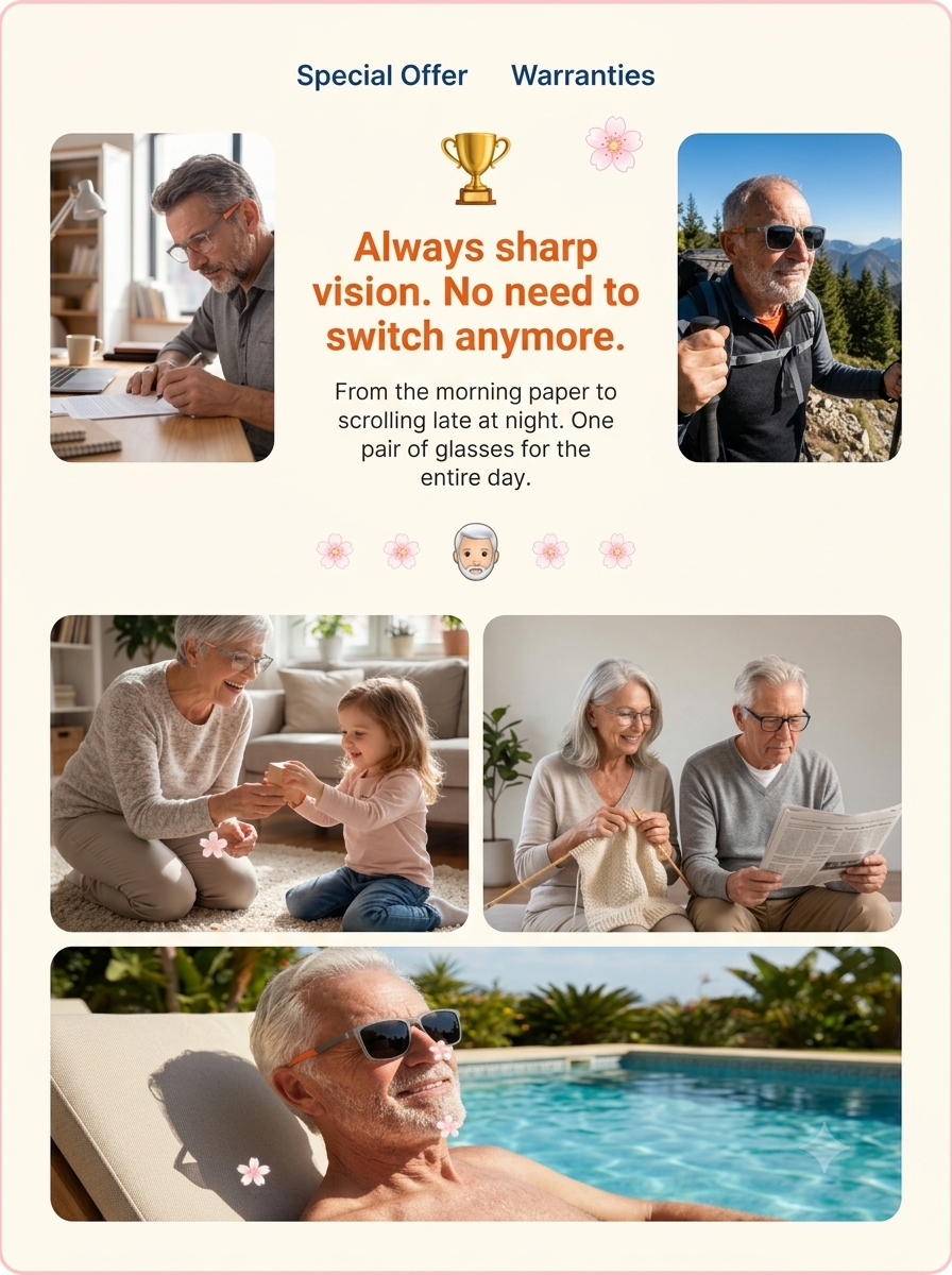 ⏰50% off🔥 progressive multifocal lenses - photochromic reading glasses