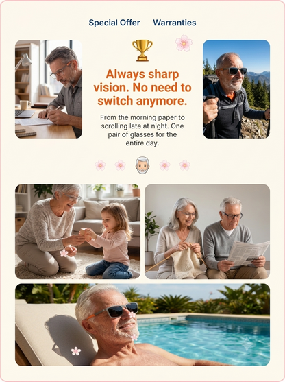 ⏰50% off🔥 progressive multifocal lenses - photochromic reading glasses