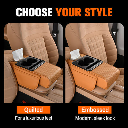 🔥 50% OFF Today – Soft Memory Foam Car Armrest Cushion with Cup Holders