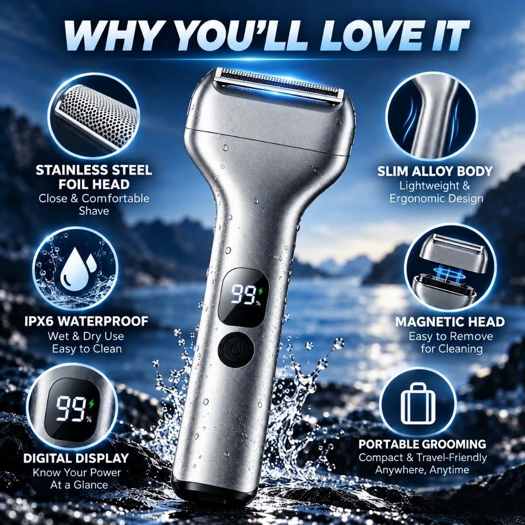 🪒 First 20 customers enjoy 50% off! 🔥 Rechargeable reciprocating electric shaver for men