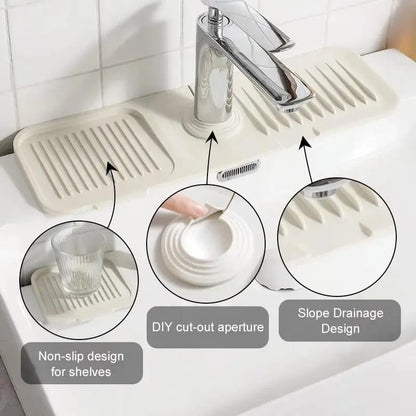 🔥Faucet Splash Guard & Sink Water Drainage Tray