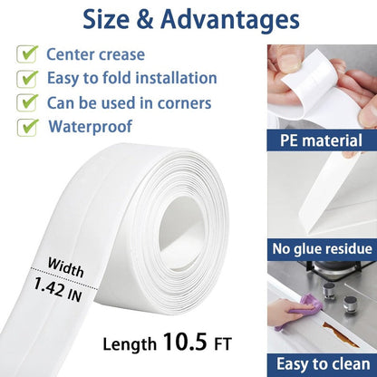 ✨Waterproof Caulk Tape Fills Ugly Gaps in Minutes and Makes Your Kitchen & Bathroom Look Clean Like Brand New.