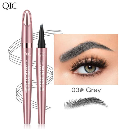 ✨4‑Tip Micro Brow Pen | Waterproof Long‑Lasting Liquid Eyebrow Pen