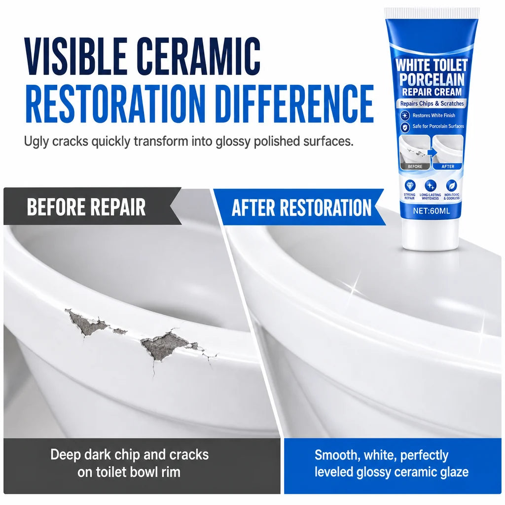 💕Buy 1 Get 1 Free🎁White Toilet Porcelain Repair Cream 60ml