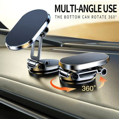 💥Buy 1, Get 1 Free 🚗Foldable Metal Magnetic Car Cell Phone Holder - 360° Rotating Dashboard Mount