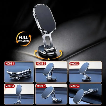 💥Buy 1, Get 1 Free 🚗Foldable Metal Magnetic Car Cell Phone Holder - 360° Rotating Dashboard Mount