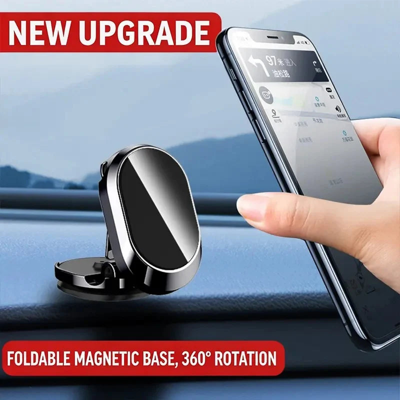 💥Buy 1, Get 1 Free 🚗Foldable Metal Magnetic Car Cell Phone Holder - 360° Rotating Dashboard Mount