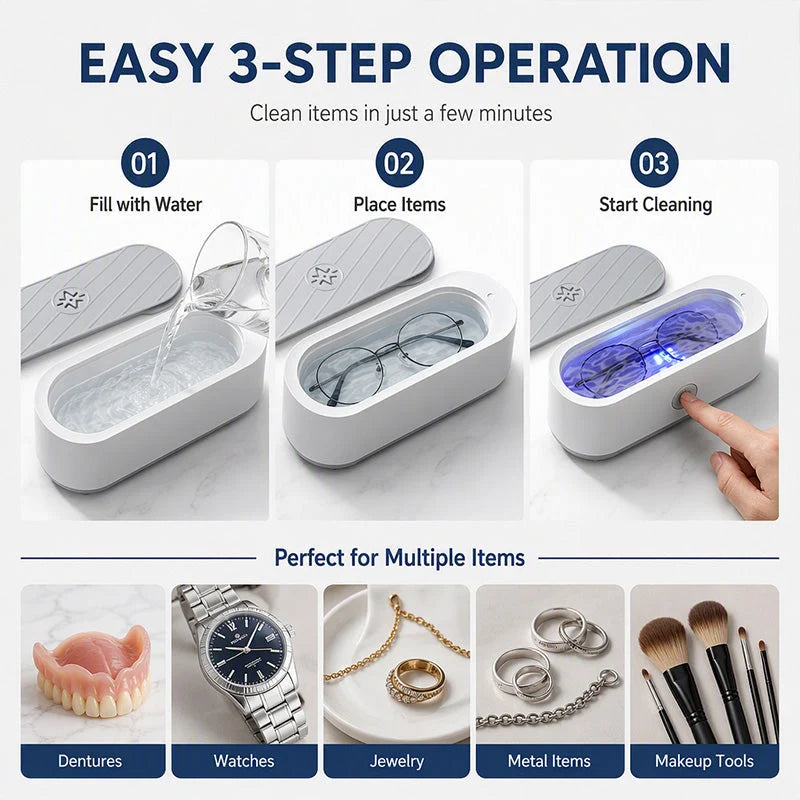 🔥50% OFF Today Only - Multifunctional Ultrasonic Cleaner