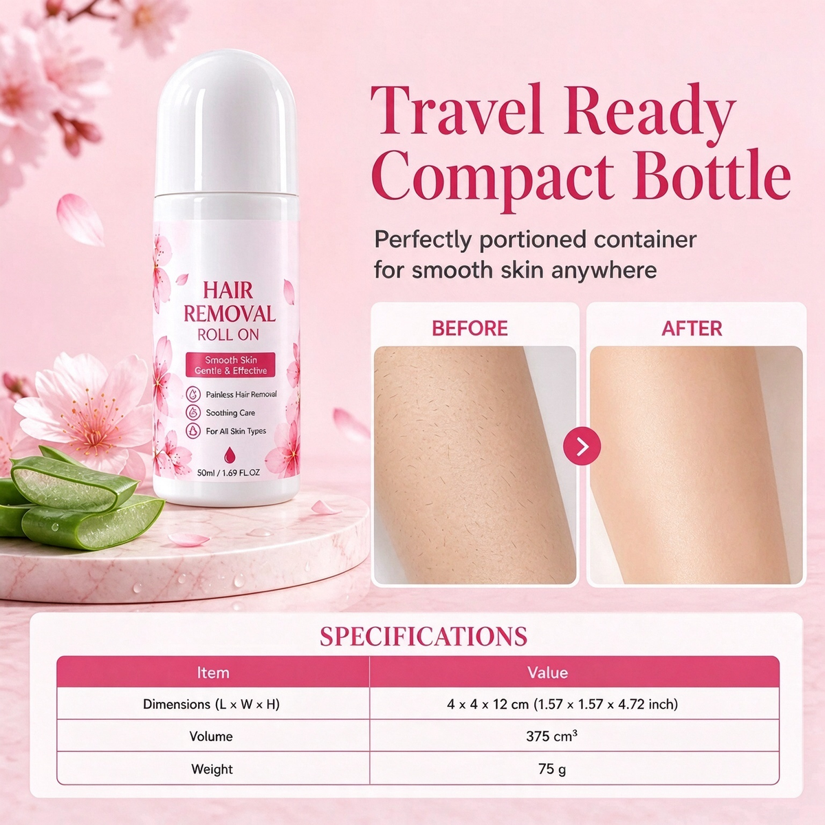 Gentle Smooth Roll-On Body Hair Removal