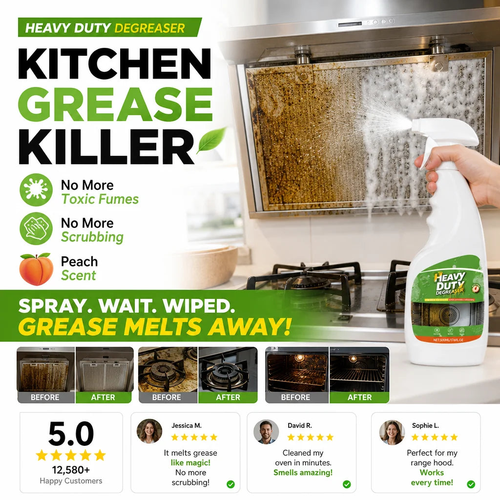 ⏳HOT SALE 50%OFF✨💞50K+ SOLD!🏆Heavy Duty Kitchen Degreaser Spray