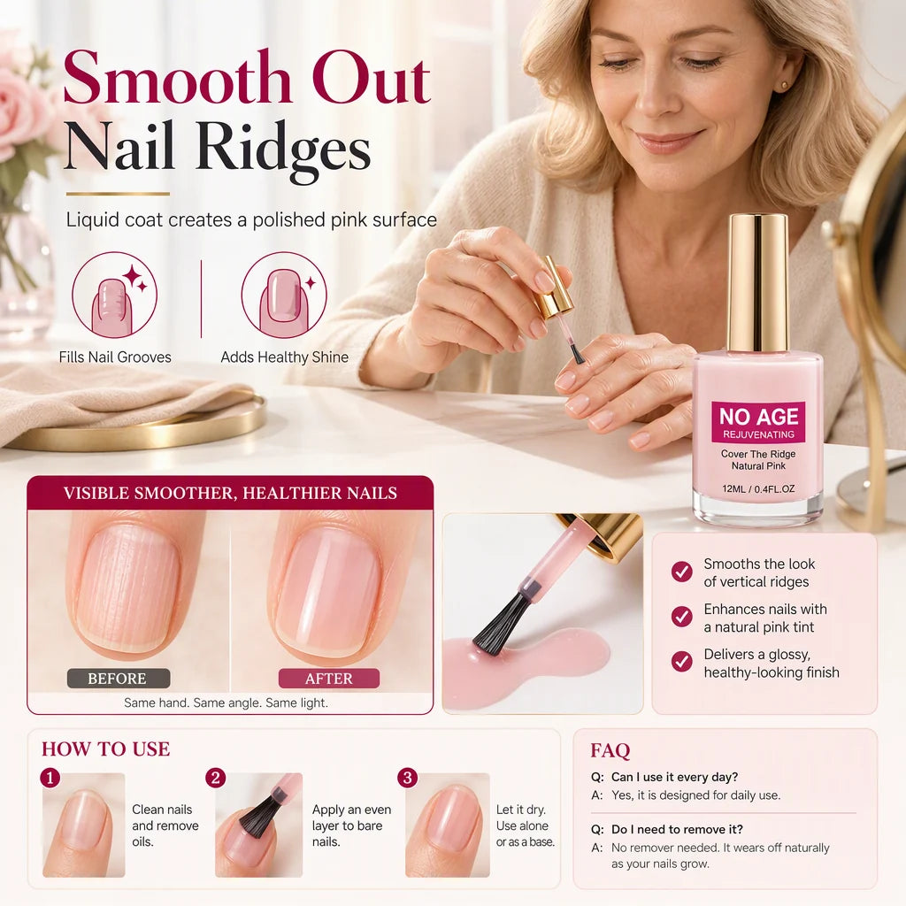 🎉Buy 1 Get 1 Free - Instantly Smooths Away Nail Ridges! Natural Nail-Smoothing Treatment