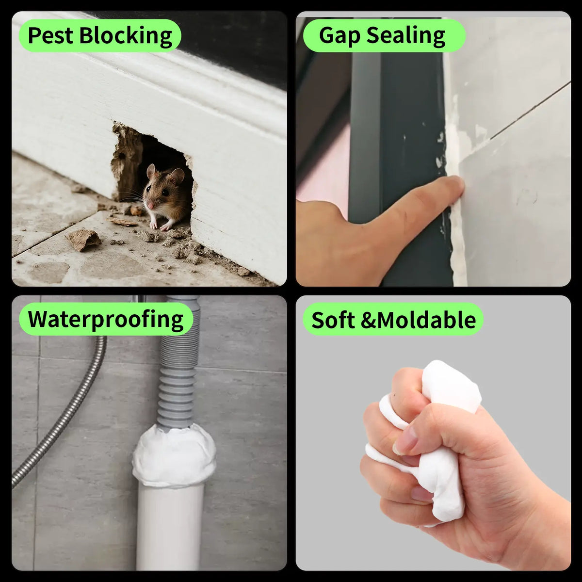 ⏰⏳ Limited-Time Buy 1 Get 1 Free! 🔥10Pcs Professional Sealant Clay - Anti-Insect Wall Hole Filler Mud🧱