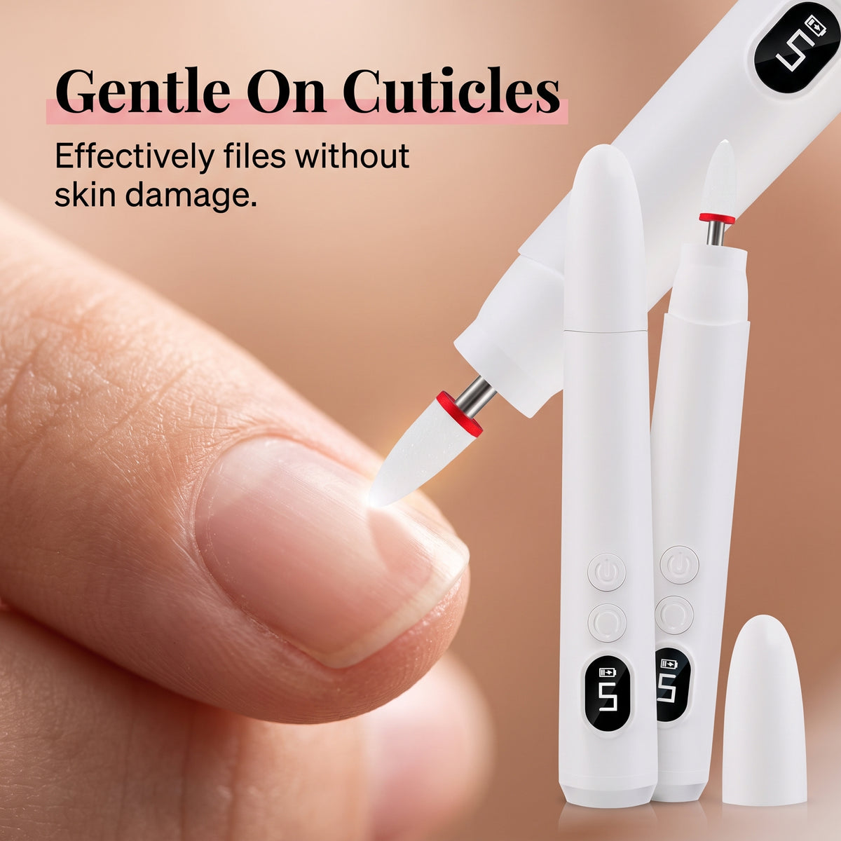 🔥50% OFF✨Portable Electric Nail Polisher with 6 Nail Drill Bits