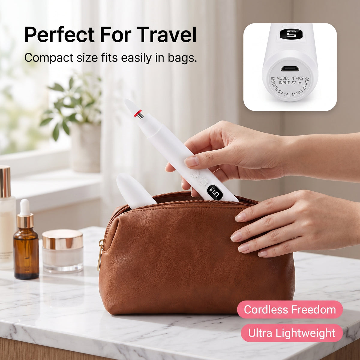🔥50% OFF✨Portable Electric Nail Polisher with 6 Nail Drill Bits