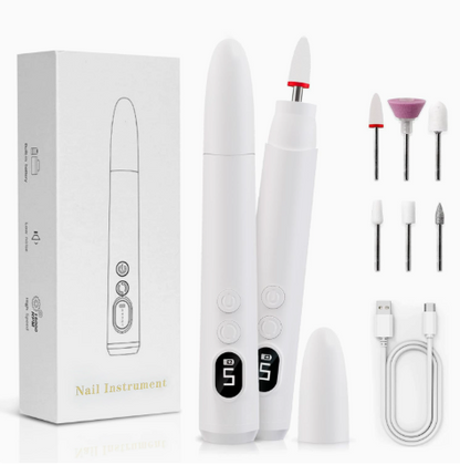 🔥50% OFF✨Portable Electric Nail Polisher with 6 Nail Drill Bits