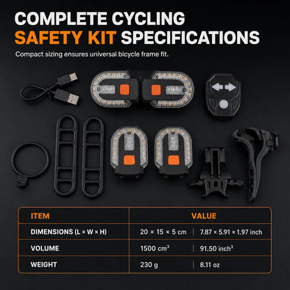 💥Last day, 50% off 🚴 Wireless Bike Turn Signals: Thumb Control, Split Frame Lights, USB Rechargeable