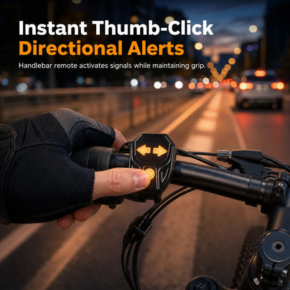 💥Last day, 50% off 🚴 Wireless Bike Turn Signals: Thumb Control, Split Frame Lights, USB Rechargeable