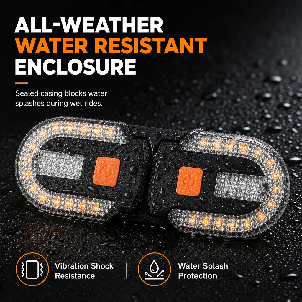 💥Last day, 50% off 🚴 Wireless Bike Turn Signals: Thumb Control, Split Frame Lights, USB Rechargeable