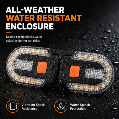 💥Last day, 50% off 🚴 Wireless Bike Turn Signals: Thumb Control, Split Frame Lights, USB Rechargeable