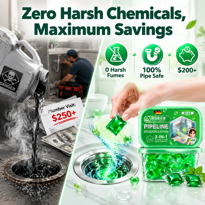 ✨Stop breaking your back scrubbing, and stop wasting hundreds on expensive plumbers! You don't even need to pour in harsh, dangerous chemicals! 🚿🧼