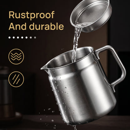🔥50% OFF! 🚗3-in-1 304 Stainless Steel Multifunctional Oil Strainer Pot