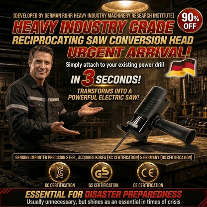 ✅【Includes three free saw blades 】Turn your existing drill into a handy saw in seconds for all woodworking jobs!