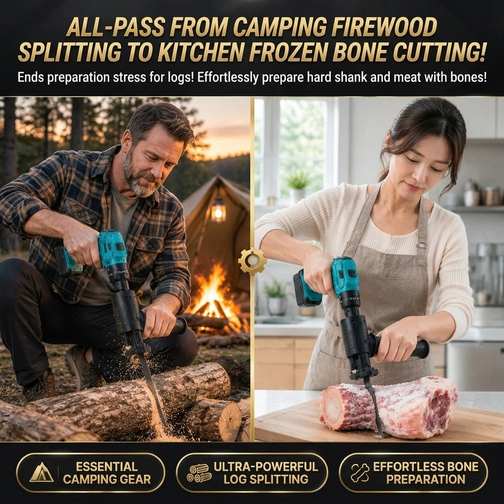 ✅【Includes three free saw blades 】Turn your existing drill into a handy saw in seconds for all woodworking jobs!