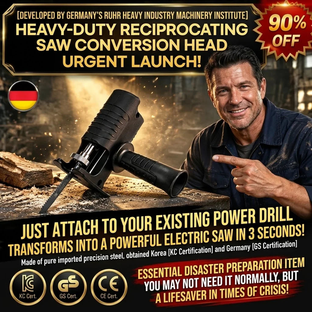 ✅【Includes three free saw blades 】Turn your existing drill into a handy saw in seconds for all woodworking jobs!