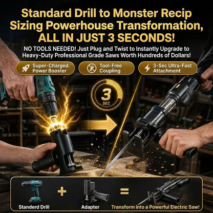 ✅【Includes three free saw blades 】Turn your existing drill into a handy saw in seconds for all woodworking jobs!
