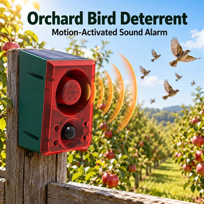 🚨 Solar-Powered Outdoor Motion Alarm – Remote-Controlled Farm & Garden Security Siren