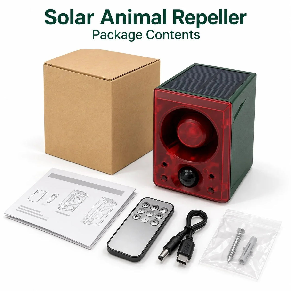 🚨 Solar-Powered Outdoor Motion Alarm – Remote-Controlled Farm & Garden Security Siren