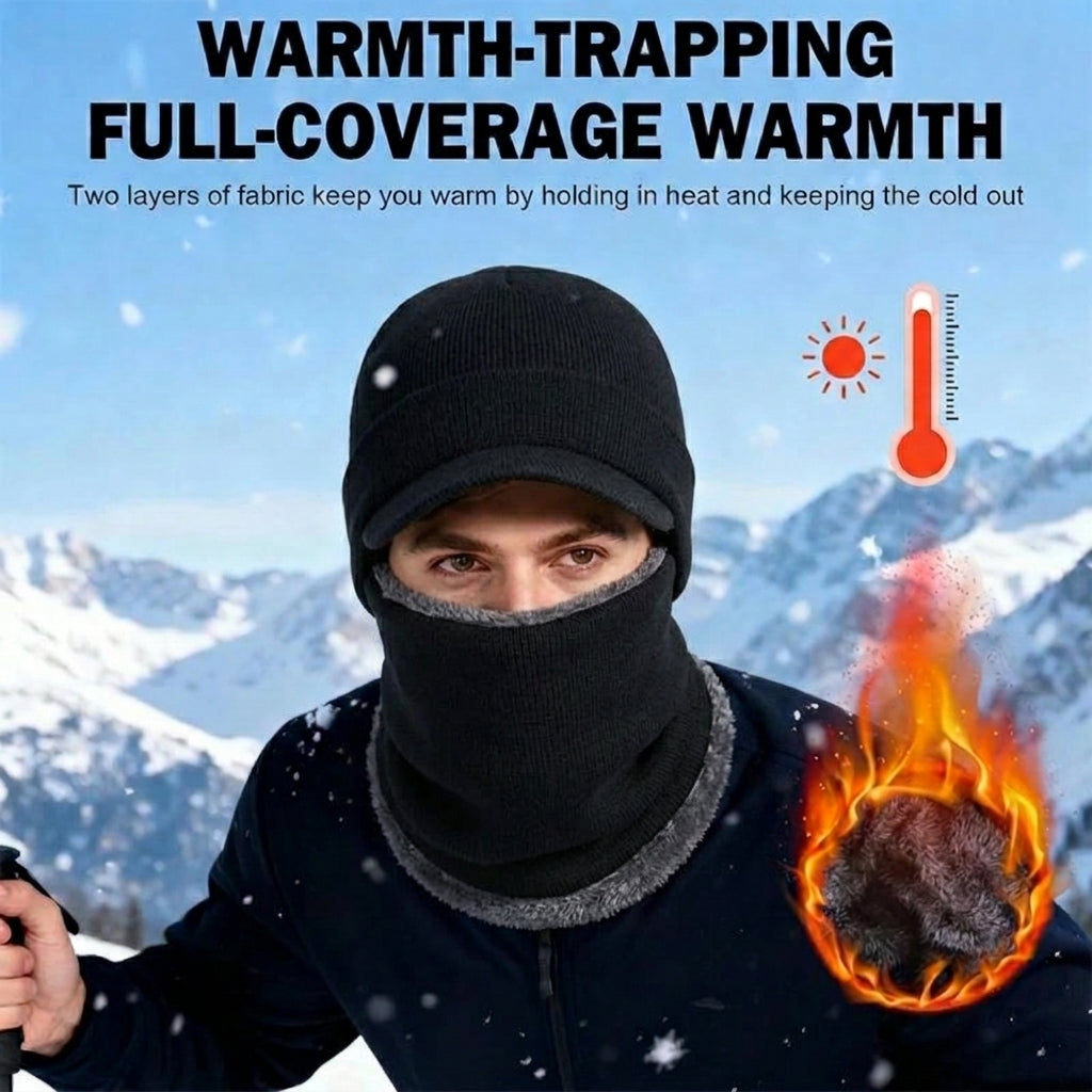 ❄️🧢 3-in-1 Winter Balaclava with Visor – Warm, thermal-protective hood that shields the head, neck, and face from cold, wind, and snow✨