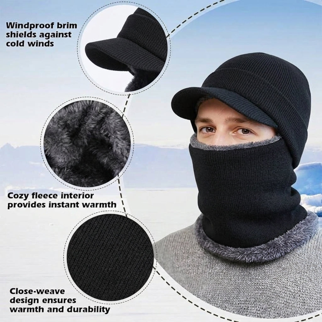 ❄️🧢 3-in-1 Winter Balaclava with Visor – Warm, thermal-protective hood that shields the head, neck, and face from cold, wind, and snow✨