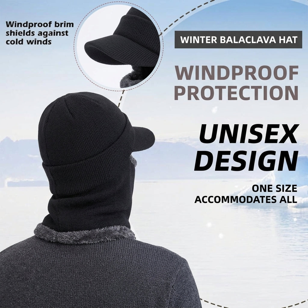 ❄️🧢 3-in-1 Winter Balaclava with Visor – Warm, thermal-protective hood that shields the head, neck, and face from cold, wind, and snow✨