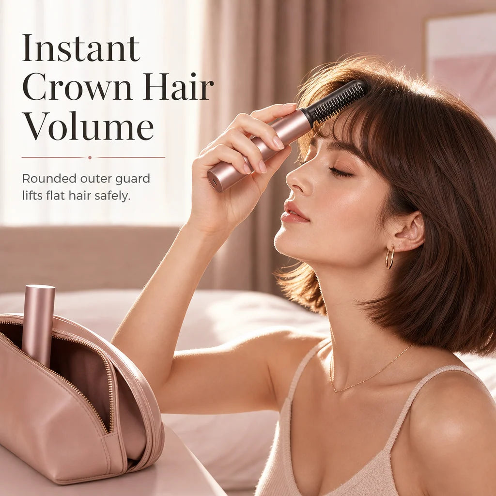 🔥50% Off Today Only! - Cordless Mini Heated Hair Straightener Brush Portable Rechargeable Hair Styling Comb for Bangs and Volumizing
