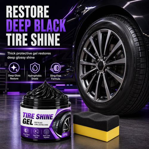 🚗 Tire & Black Trim Shine Gel