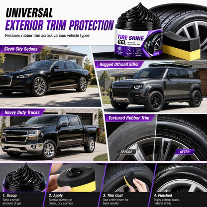 🚗 Tire & Black Trim Shine Gel