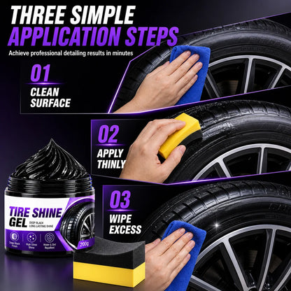 🚗 Tire & Black Trim Shine Gel