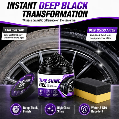 🚗 Tire & Black Trim Shine Gel