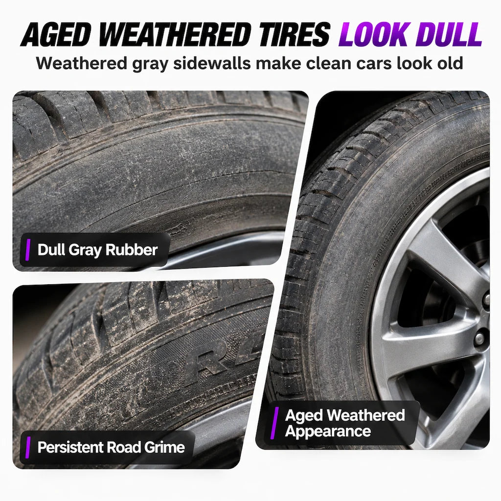 🚗 Tire & Black Trim Shine Gel
