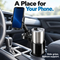 Phone holder + cup holder