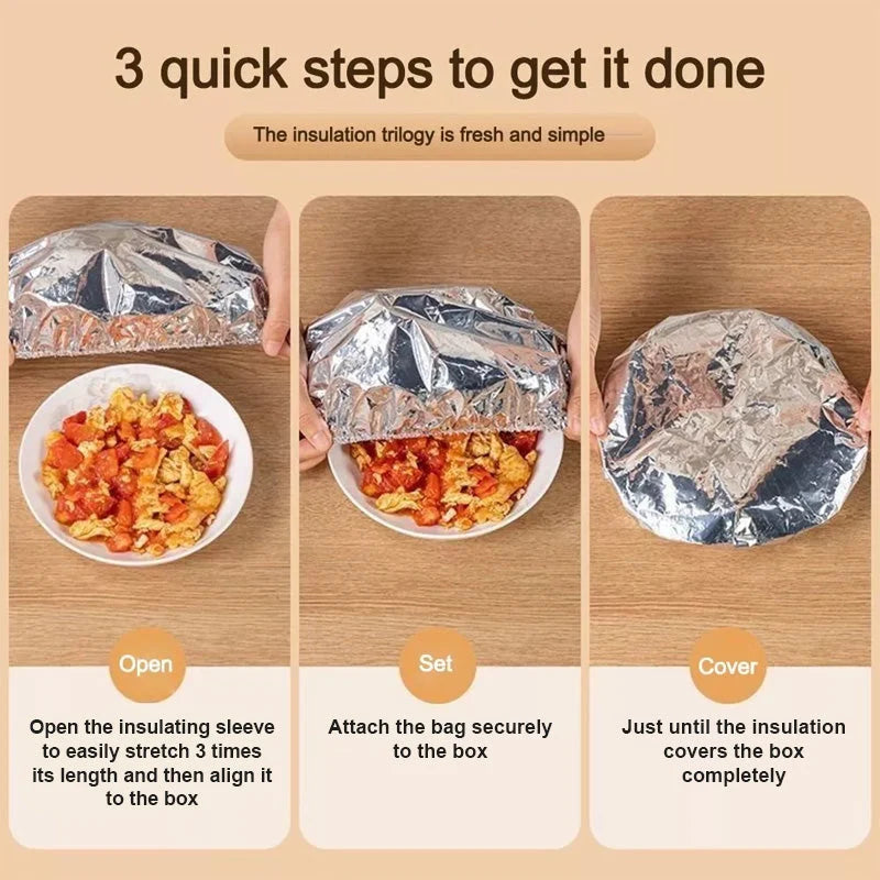 🍽️ Wiederverwendbare Aluminiumabdeckung für Speisen